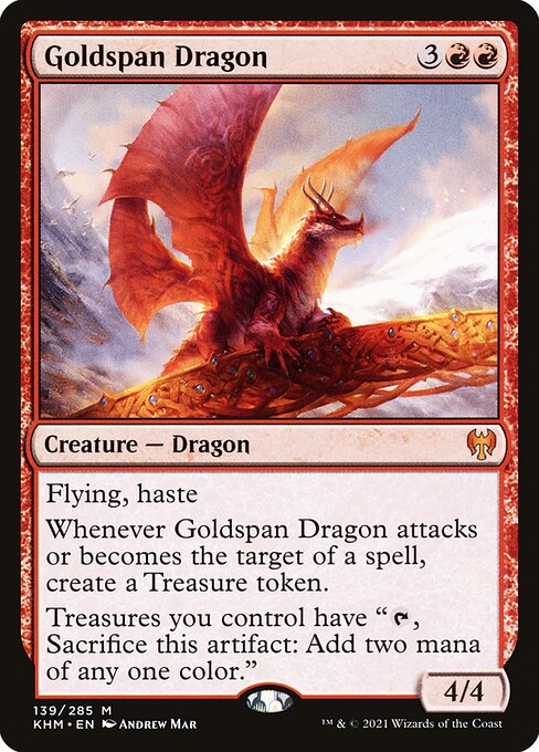 Goldspan Dragon (Foil) - Kaldheim