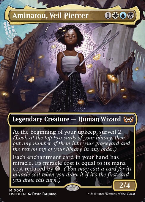 Aminatou, Veil Piercer (Borderless) - Commander: Duskmourn: House of Horror
