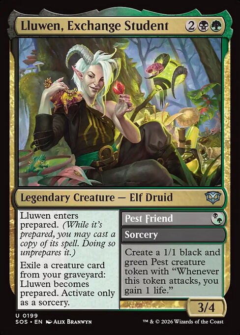 Lluwen, Exchange Student (Foil) - Secrets of Strixhaven