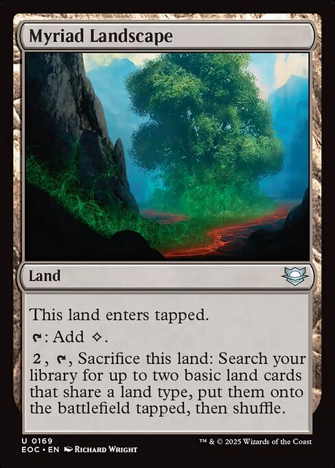 Myriad Landscape (Borderless) (Foil) - Commander Masters