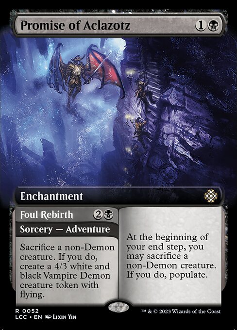 Promise of Aclazotz (Extended Art) - Commander: The Lost Caverns of Ixalan