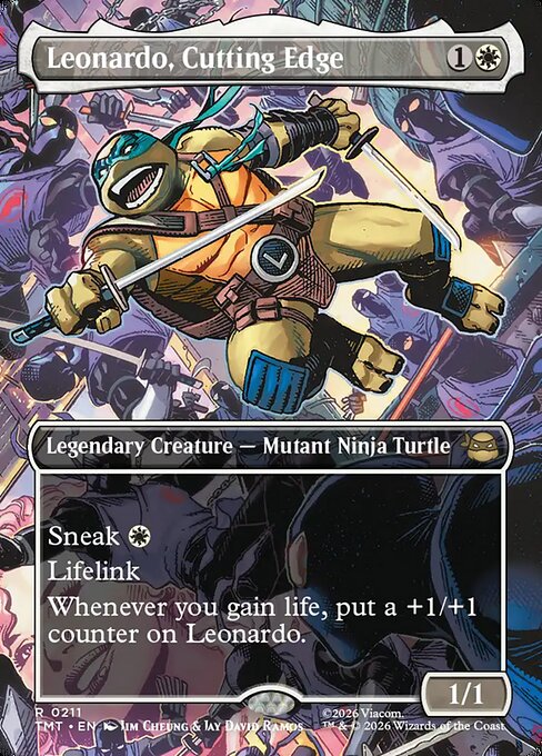 Leonardo, Cutting Edge (Borderless) (Foil) - Teenage Mutant Ninja Turtles