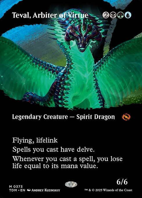 Teval, Arbiter of Virtue (Borderless) - Tarkir: Dragonstorm