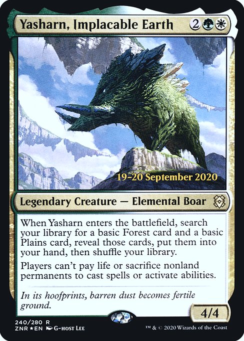 Yasharn, Implacable Earth - Prerelease Cards