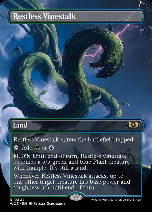 Restless Vinestalk (Borderless) - Wilds of Eldraine