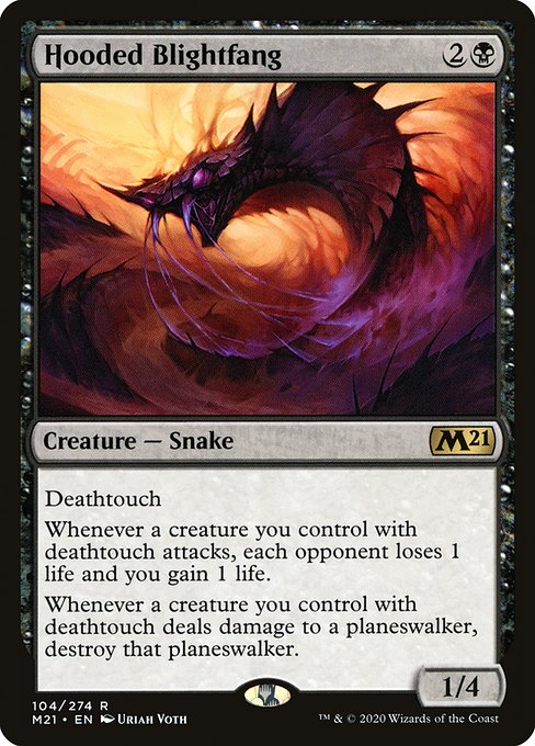 Hooded Blightfang (Foil) - Core Set 2021