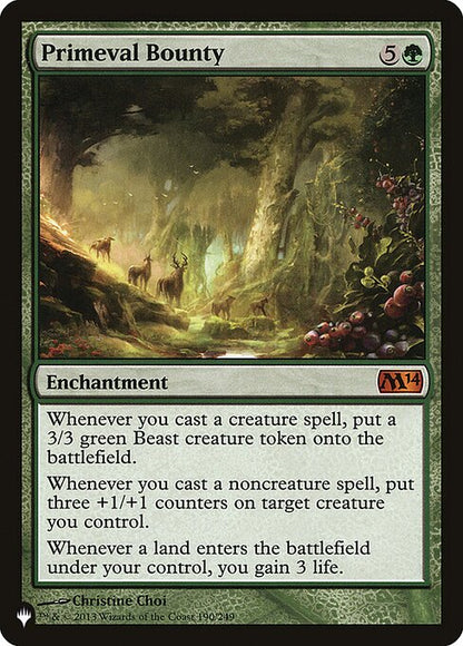 Primeval Bounty - The List Reprints