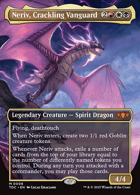 Neriv, Crackling Vanguard (Borderless) - Commander: Tarkir: Dragonstorm