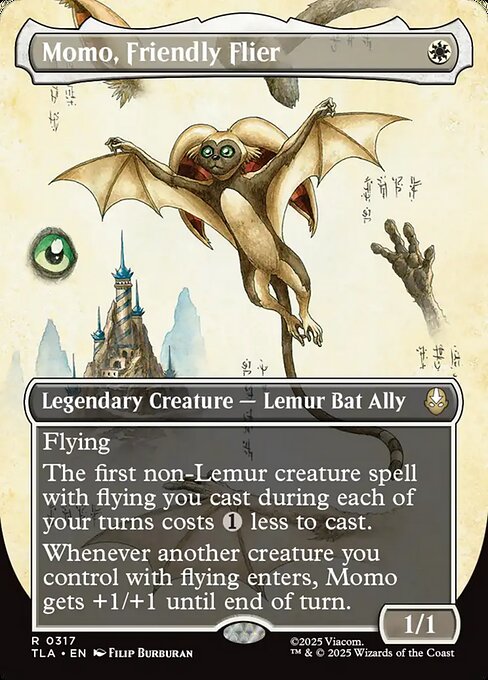 Momo, Friendly Flier (Borderless) - Avatar: The Last Airbender