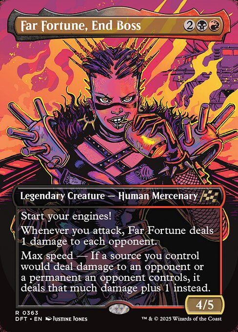 Far Fortune, End Boss (Borderless) (Foil) - Aetherdrift