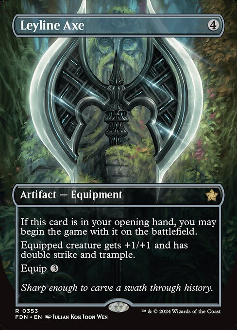 Leyline Axe (Borderless) (Foil) - Foundations