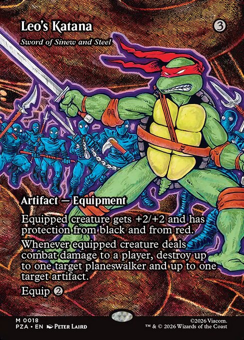 Leo's Katana - Sword of Sinew and Steel (Borderless) - Teenage Mutant Ninja Turtles Source Material