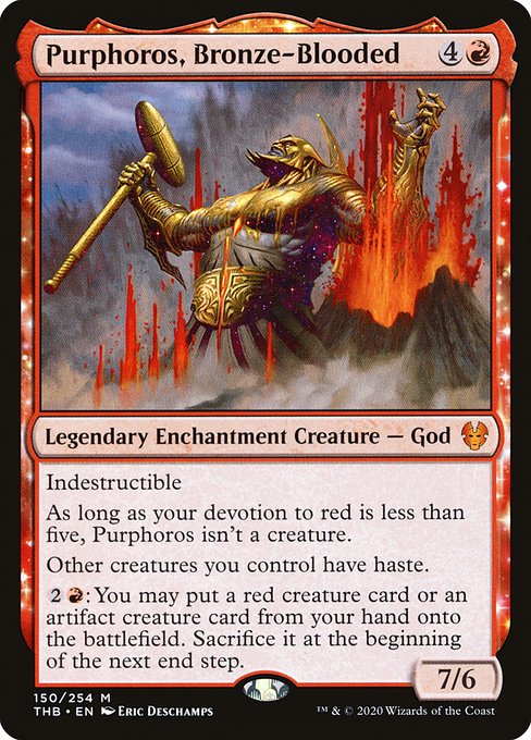 Purphoros, Bronze-Blooded (Showcase) (Foil) - Theros Beyond Death