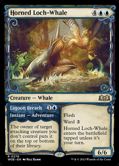 Horned Loch-Whale (Showcase) - Wilds of Eldraine