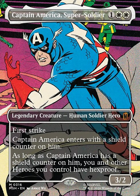 Captain America, Super-Soldier (Borderless) (0316) - Marvel Super Heroes