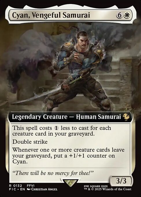 Cyan, Vengeful Samurai (Extended Art) - Commander: FINAL FANTASY