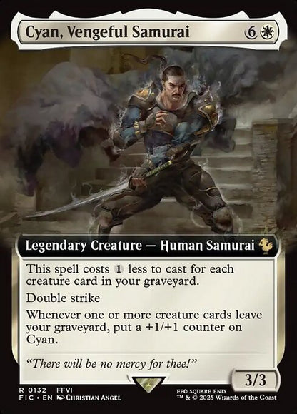 Cyan, Vengeful Samurai (Extended Art) - Commander: FINAL FANTASY