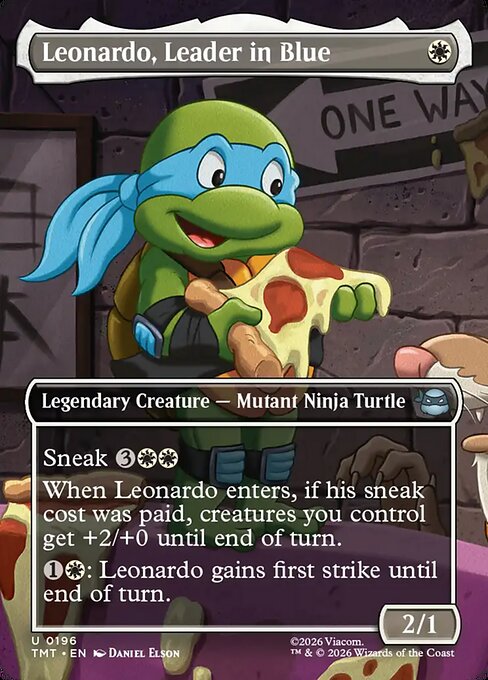 Leonardo, Leader in Blue (Borderless) (Foil) - Teenage Mutant Ninja Turtles