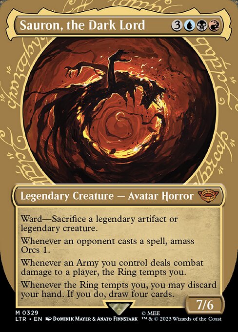 Sauron, the Dark Lord (Showcase) (Foil) - Universes Beyond: The Lord of the Rings: Tales of Middle-earth