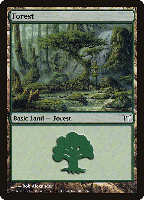 Forest (304) (Foil) - Champions of Kamigawa