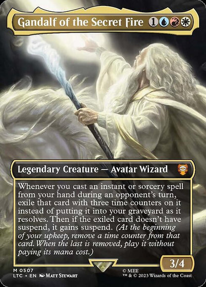 Gandalf of the Secret Fire (Borderless) - Commander: The Lord of the Rings: Tales of Middle-earth