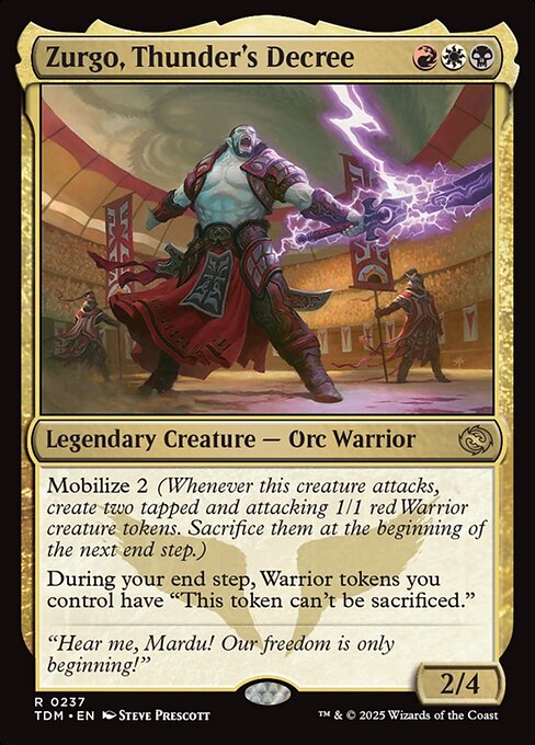 Zurgo, Thunder's Decree (Foil) - Tarkir: Dragonstorm