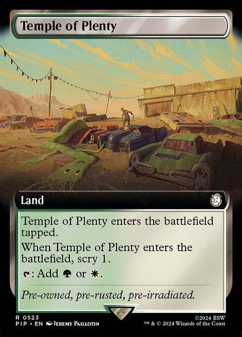 Temple of Plenty (Extended Art) (Foil) - Universes Beyond: Fallout