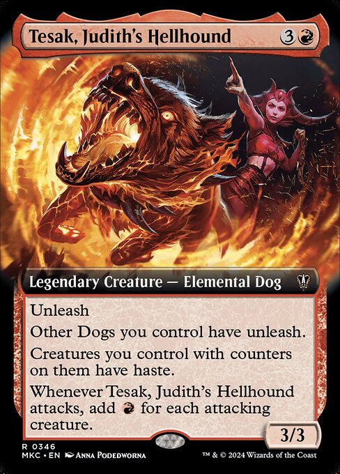 Tesak, Judith's Hellhound (Extended Art) - Commander: Murders at Karlov Manor
