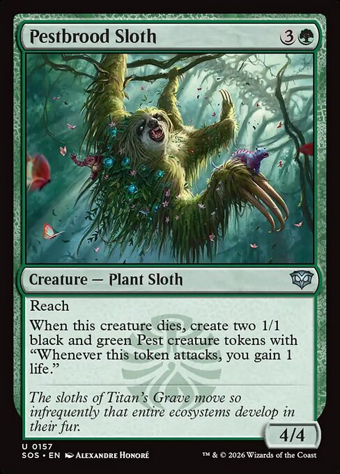 Pestbrood Sloth (Foil) - Secrets of Strixhaven