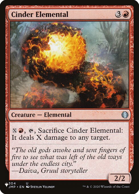 Cinder Elemental - The List Reprints