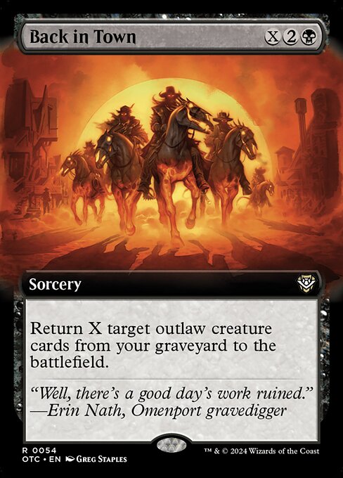 Back in Town (Extended Art) - Commander: Outlaws of Thunder Junction