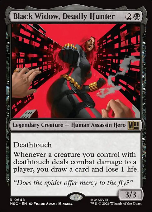 Black Widow, Deadly Hunter - Commander: Marvel Super Heroes