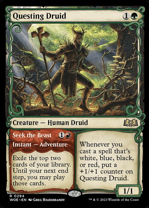 Questing Druid (Showcase) (Foil) - Wilds of Eldraine