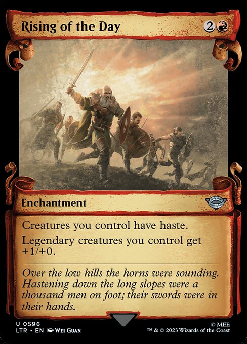 Rising of the Day (Showcase Scrolls) (Foil) - Universes Beyond: The Lord of the Rings: Tales of Middle-earth