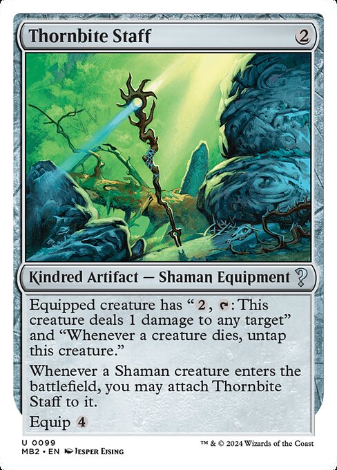 Thornbite Staff (White Border) - Mystery Booster 2