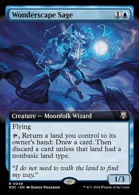 Wonderscape Sage (Extended Art) (Foil) - Commander: Modern Horizons 3