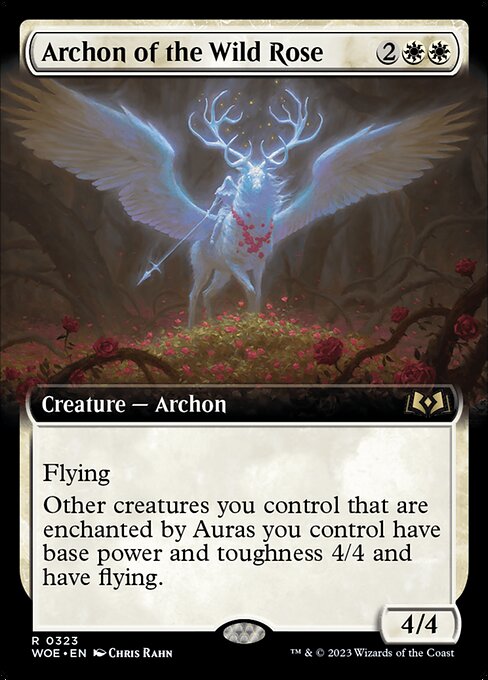 Archon of the Wild Rose (Extended Art) (Foil) - Wilds of Eldraine