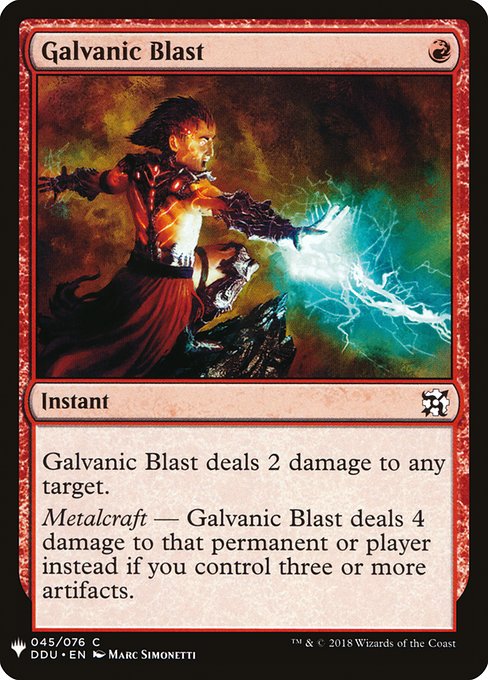 Galvanic Blast - The List Reprints