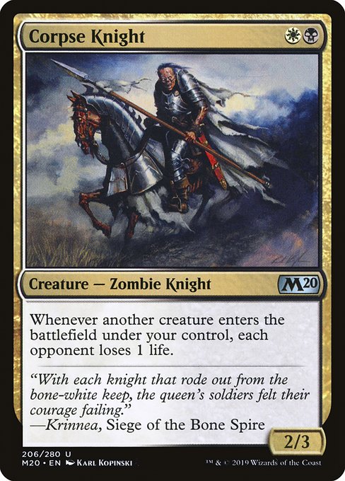 Corpse Knight (2/3 Misprint) - Core Set 2020