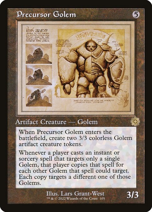 Precursor Golem (Schematic) - The Brothers' War: Retro Frame Artifacts