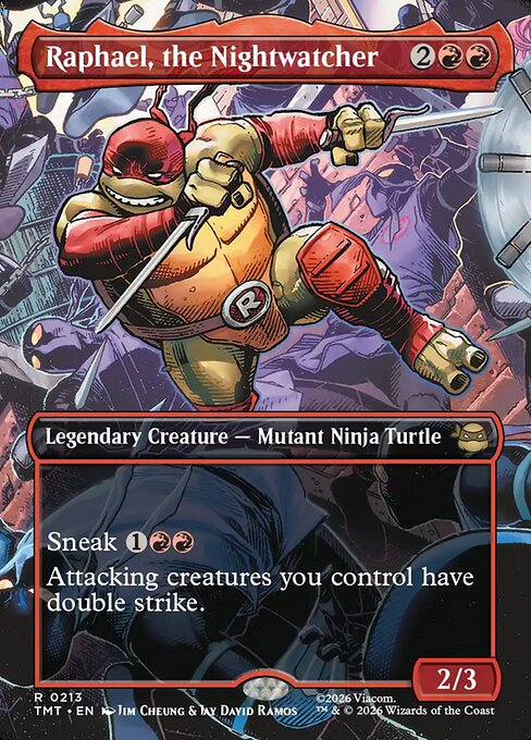 Raphael, the Nightwatcher (Borderless) (Foil) - Teenage Mutant Ninja Turtles