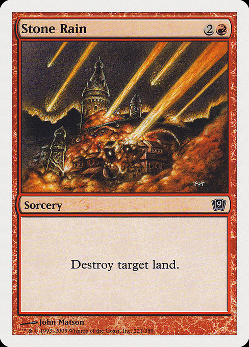 Stone Rain (Foil) - 9th Edition