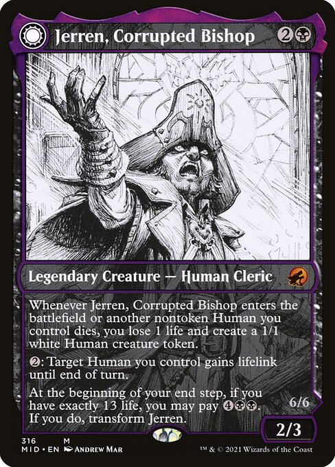 Jerren, Corrupted Bishop (Showcase) - Innistrad: Midnight Hunt