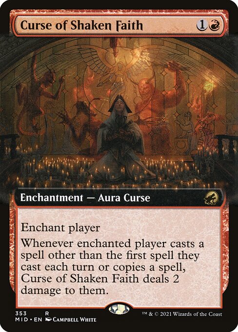 Curse of Shaken Faith (Extended Art) - Innistrad: Midnight Hunt