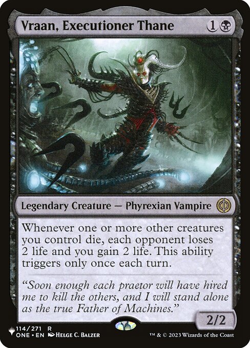 Vraan, Executioner Thane - The List Reprints
