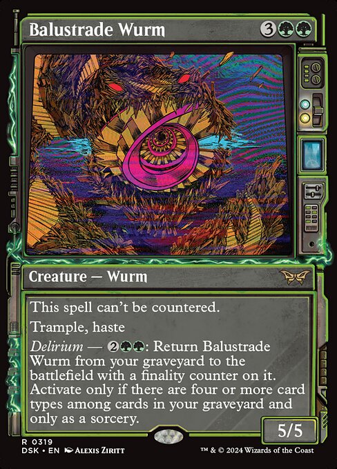 Balustrade Wurm (Showcase) - Duskmourn: House of Horror