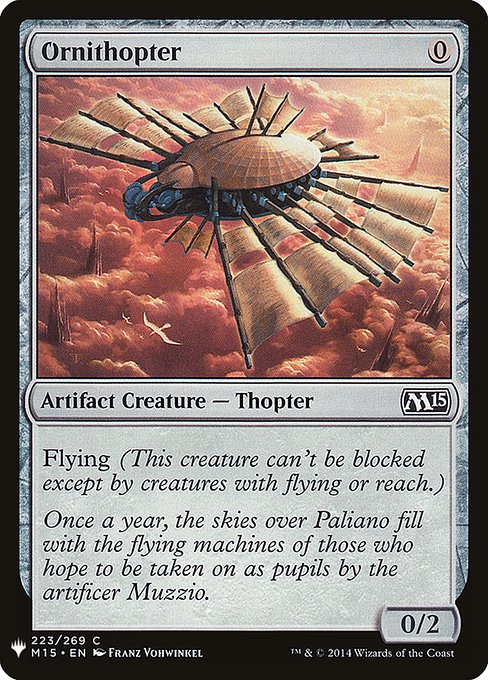 Ornithopter - The List Reprints