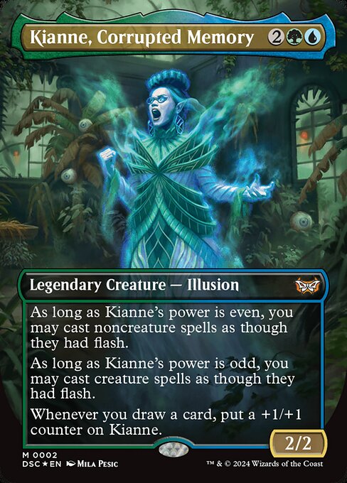 Kianne, Corrupted Memory (Borderless) - Commander: Duskmourn: House of Horror