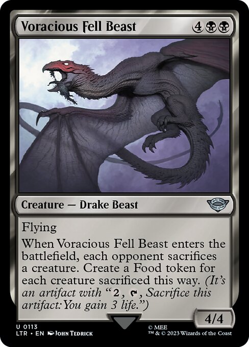 Voracious Fell Beast (Borderless) (Foil) - Universes Beyond: The Lord of the Rings: Tales of Middle-earth