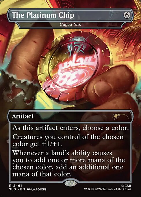 The Platinum Chip - Caged Sun - Secret Lair Drop Series